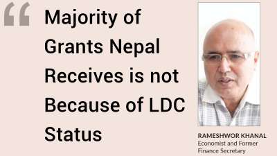 Majority of Grants Nepal Receives is not Because of LDC Status