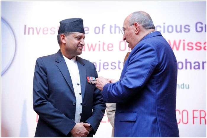 Basanta Chaudhary Decorated with Prestegious Moroccan Medal 
