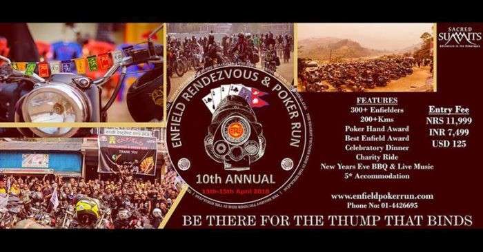 10th Enfield Rendezvous and Poker Run Starts on April 13