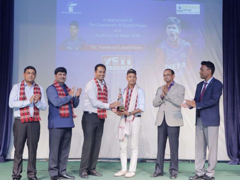 Yeti Felicitates Cricketer Lamichhane
