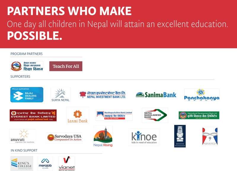 Teach For Nepal honors its corporate partners for their support in ending education inequality in Ne