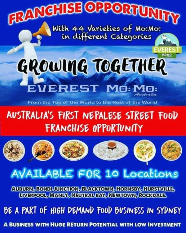 Opportunity to be part of Nepalese Street Food Franchise in Australia