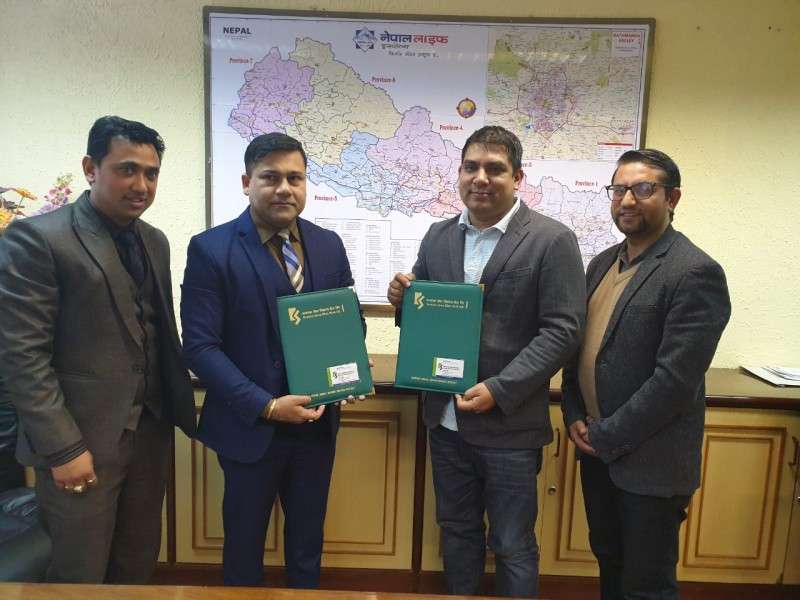 Bancassurance agreement between Kamana and Nepal Life