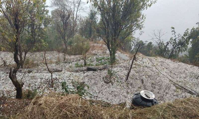 Farmers of Myagdi fed up with Repeated Hailstones