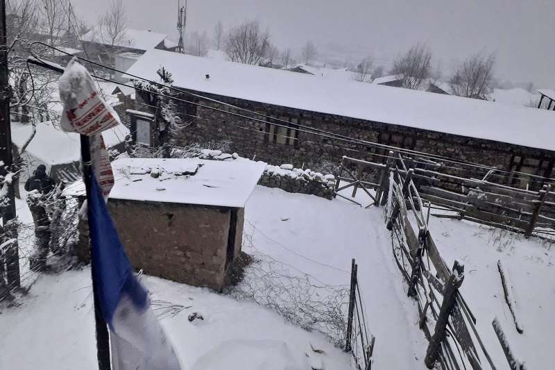 Snowfall in Humla   