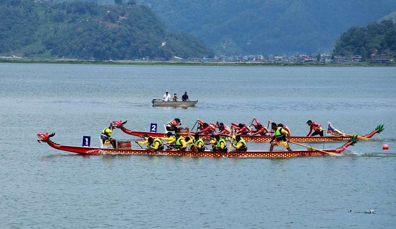 Dragon Boat Race Kicks off in Pokhara   