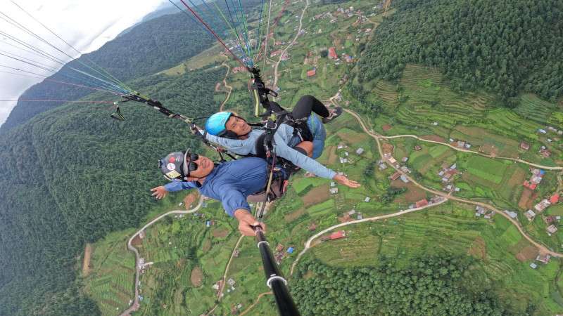  Commercial Paragliding Begins at Chandragiri