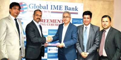 Remittance agreement between Global IME bank and Transfast Worldwide money transfer
