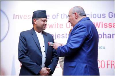 Basanta Chaudhary Decorated with Prestegious Moroccan Medal