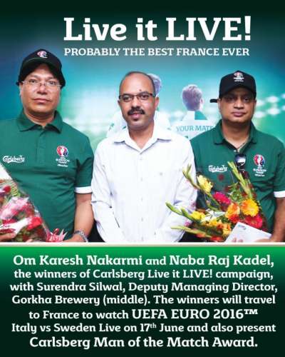Winner of Carlsberg 'Live It Live' Scheme Going To France