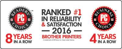 Brother Printer Bags Readers' Choice Award & Business Choice Award 2016