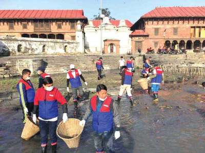Muktinath Bank in Bagmati Cleaning Campaign
