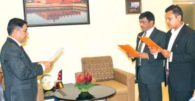 Machhapuchchhre Chairman Takes Oath in front of Governor