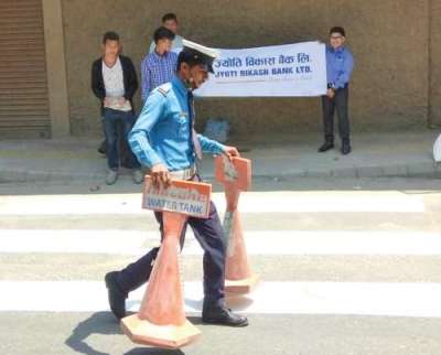 Jyoti Bikas’s Supports Construction of Zebra Crossings 