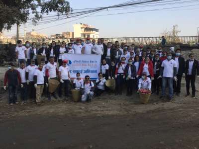 Lumbini Bikas Bank’s Bagmati Clean-up Campaign