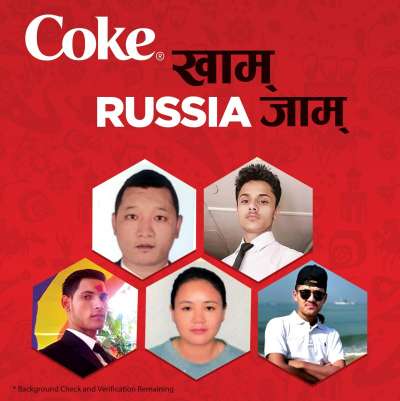 Coke Announces first 5 lucky  winners for Wcup trip