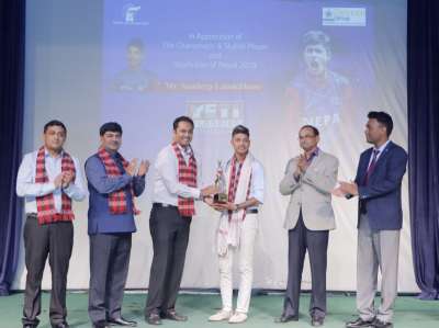 Yeti Felicitates Cricketer Lamichhane