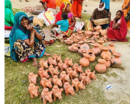 Demand for Earthen Pots High with Approaching Chhath Festival   