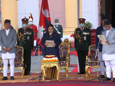 Pushpa Kamal Dahal sworn-in as Prime Minister 