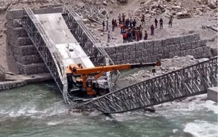 Under-construction Bailey Bridge Collapses in Jajarkot