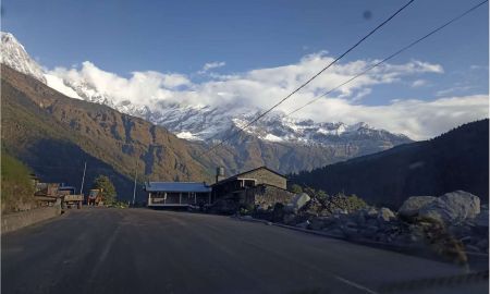 Flood Disrupts Vehicular Movement Along Beni-Jomsom Road