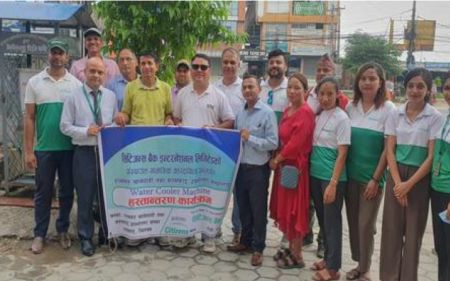 Citizens Bank International Installs Drinking Water Tap at Chitwan’s Sauraha Chowk