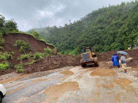 Landslides Block Highways in Nine Places Across Nepal   