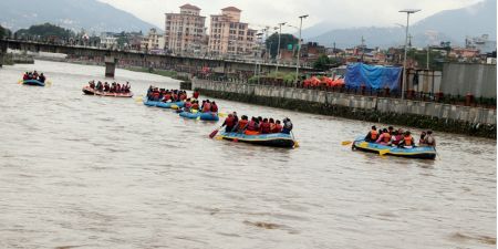 Rafting and River Festival Held in Bagmati River