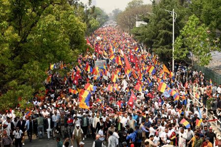 Police Clash with Pro-Monarchy Demonstrators bringing Capital City to a Standstill