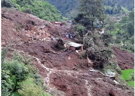 Three Houses Swept Away, One Injured in Landslides in Sankhuwasabha