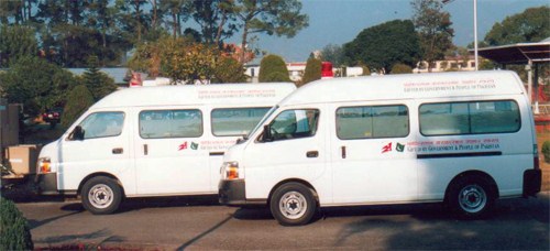 Ambulance donated by pakistan